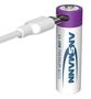 Аккумуляторы AA 1.5V 2000mAh (Li-Ion 3.26Wh), с USB-C пиковая выходная мощность DC 1.5V 2A (коробка 4шт) ANSMANN 1312-0036 4013674193974