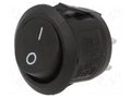 ROCKER; SPST; Pos: 2; OFF-ON; 6A/250VAC; black; none; Body: black ORNO OR-AE-13180/B