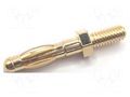Connector: 4mm banana; plug; 35A; 29mm; gold-plated; M4; brass MUELLER ELECTRIC BU-168-M4-9MM