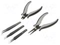 Tweezers-set; universal; ESD; 5pcs. PIERGIACOMI PG-K5-UT1D