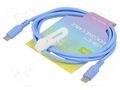 Cable; USB 2.0; USB C plug,both sides; 1.5m; blue; silicone; 60W GOOBAY GOOBAY-77741