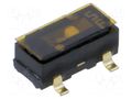 Switch: slide; Pos: 2; SPDT; 0.1A/6VDC; ON-ON; SMT; 5.4x2.5x2.5mm Nidec Copal Electronics CAS-120TB