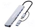 Hub USB; Thunderbolt 3,Thunderbolt 4,USB 2.0,USB 3.0; PnP QOLTEC QOLTEC-53794