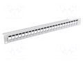 Patch panel; white; Number of ports: 24; Standard: 19"; rack 19" LANBERG PPKS-1024-S