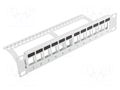 Patch panel; white; Number of ports: 12; Standard: 10"; rack 10" LANBERG PPKS-9112-S
