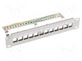Patch panel; white; Number of ports: 12; Standard: 10"; rack 10" LANBERG PPKS-9212-S