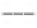 Patch panel; white; Number of ports: 24; Standard: 19"; Cat: 6; RACK LANBERG PPS6-1024-S