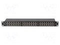 Patch panel; black; Number of ports: 48; Standard: 19"; Cat: 6; RACK LANBERG PPS6-1048-B