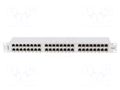Patch panel; white; Number of ports: 48; Standard: 19"; Cat: 6; RACK LANBERG PPS6-1048-S
