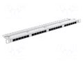Patch panel; white; Number of ports: 24; Standard: 19"; Cat: 5e LANBERG PPU5-0024-S