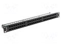 Patch panel; black; Number of ports: 48; Standard: 19"; Cat: 5e LANBERG PPU5-1048-B