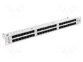 Patch panel; white; Number of ports: 48; Standard: 19"; Cat: 5e LANBERG PPU5-1048-S