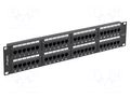 Patch panel; black; Number of ports: 48; Standard: 19"; Cat: 5e LANBERG PPU5-2048-B