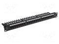 Patch panel; black; Number of ports: 24; Standard: 19"; Cat: 6a LANBERG PPUA-1124-B