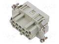 Connector: HDC; contact insert; female; CSE; PIN: 10; 16A; 600V ILME CSEF10