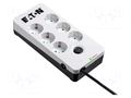 Plug socket strip: protective; Sockets: 6; 250VAC; 10A; IP20 EATON ELECTRIC EATON-PB6D