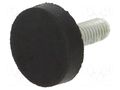 Vibroisolation foot; Ø: 20mm; Thread len: 18mm; steel; H: 5mm ELESA+GANTER EG-412718