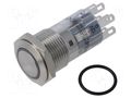 Switch: vandal resistant; Pos: 2; DPDT; 0.5A/220VAC; 1A/24VDC; IP65 ONPOW LAS1AGQ16-22E-12G