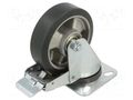 Transport wheel; Ø: 100mm; H: 128mm; ESD,torsional with lock ELESA+GANTER RE.F5-100SSF-N-ESD
