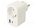 Power supply: switching; mains,plug-in; 5VDC,; 3A; 20W; 72x46x79mm GEMBIRD TAACPDQC2001W
