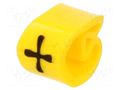 Markers; Marking: +; 2.5÷5mm; PVC; yellow; -30÷80°C; leaded; CLI C WEIDMÜLLER WM-0252611738
