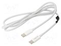 Cable; USB 2.0; USB C plug,both sides; 1m; white; 480Mbps; textile LOGILINK CU0341