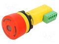 Switch: emergency stop; 22mm; prominent; Actuator colour: red ABB 2TLA030054R0010