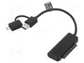 USB to SATA adapter; 5Gbps; Kit: USB to SATA adapter; 0.2m LOGILINK AU0062