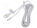 Cable; CEE 7/16 (C) plug,IEC C7 female; 7.5m; white; 2.5A; 230V LOGILINK CP194W