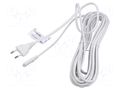Cable; CEE 7/16 (C) plug,IEC C7 female; 10m; white; 2.5A; 230V LOGILINK CP195W