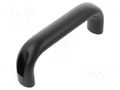 Holder; aluminium; black; H: 55mm; L: 146mm; W: 26mm; GN 565.1; handle ELESA+GANTER GN565.1-26-132-SW