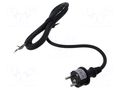 Cable; 3x1mm2; CEE 7/7 (E/F) plug,wires,SCHUKO plug; rubber; 2m PLASTROL W-77025