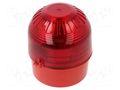 Signaller: lighting; flashing light; red; Sonos; 110/230VAC; IP65 KLAXON SIGNALS PSB-0211