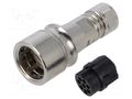 Connector: circular; plug; male; PIN: 8; 10A; 277V; w/o contacts BULGIN PXM601008PCR0709SN