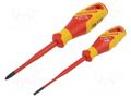Insulated; Phillips,slot; PH2,SL 3.5; 1kVAC; 2pcs. GEDORE GEDORE-2928736