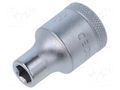 Socket; 6-angles,socket spanner; 8mm; 1/2"; tool steel; L: 38mm GEDORE GEDORE-6130020