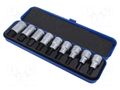 Kit: socket bits; hex key; plastic cassette; 9pcs. GEDORE GEDORE-6156250