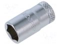 Socket; 6-angles,socket spanner; 9mm; 1/4"; tool steel; L: 25mm GEDORE GEDORE-6166130