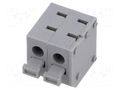 Connector: PCB terminal block; terminal; HX; 8A; 300V; PIN: 2; 5mm AMPHENOL ANYTEK HX0200800000G