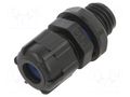 Cable gland; with long thread; M12; 1.5; IP67; polyamide; black TAKACHI TKC-RMW12L-7B
