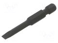 Screwdriver bit; slot; 4.5x0.6mm; 1/4"; Overall len: 50mm KING TONY KT-715045S1