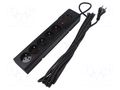 Plug socket strip: protective; Sockets: 5; 250VAC; 10A; black; 5m ARCON Z5-5.0M-CZ