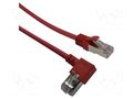 Patch cord; F/UTP; Cat: 6; RJ45 plug,RJ45 right angled plug; Cu MCI MCI-102524