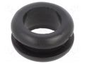 Grommet; Ømount.hole: 12mm; Øhole: 10mm; black; 0÷80°C; PVC ESSENTRA ESS-10284247