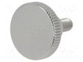 Knob; Ø: 16mm; Ext.thread: M4; 8mm; H: 9.5mm; stainless steel ELESA+GANTER DIN464-M4-8-NI