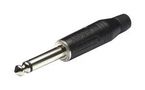PLUG, 6.35MM JACK, BLACK, 2POLE ACPM-GB