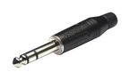 PLUG, 6.35MM JACK, BLACK, 3POLE ACPS-GB