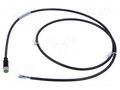 Cable: for sensors/automation; M8; PIN: 4; straight; 1m; plug; 60VDC MURRELEKTRONIK 7000-08061-6310100