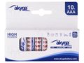 Battery: alkaline; AAA,R3; 1.5V; non-rechargeable; 10pcs. AKYGA BATTERY BAT-AAA/A-BOX10