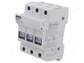 Fuse base; 10x38mm; for DIN rail mounting; 30A; 600VAC; Poles: 3 LOVATO ELECTRIC FB01G3P